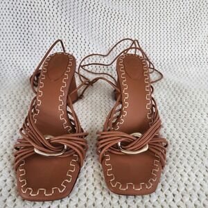 Sz 9 Antonio Melani x M.G. Style - The Basic Strappy Block Heels Sandal